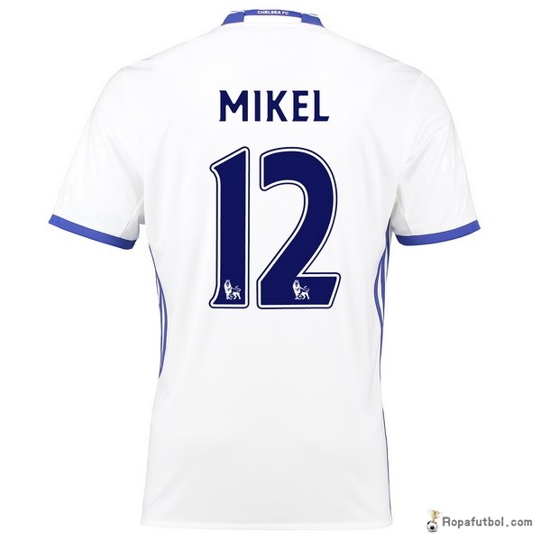 Camiseta Chelsea Replica Tercera Ropa Mikel 2016/17 Blanco